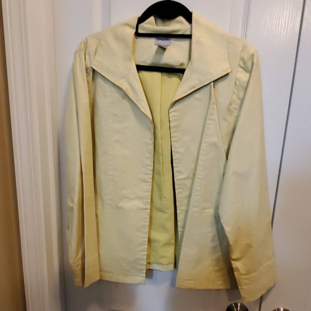 Chico's chartreuse jacket